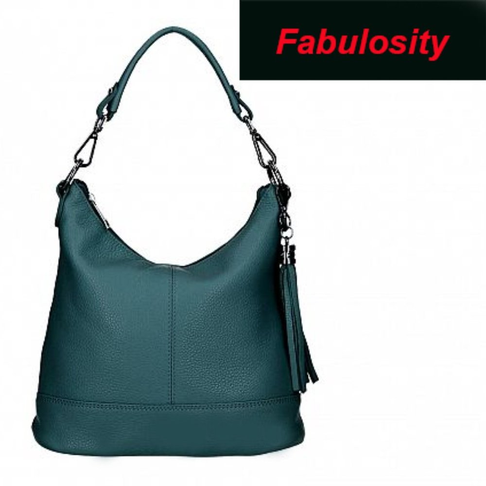 Adorable Blue Bag Italian Leather Teal